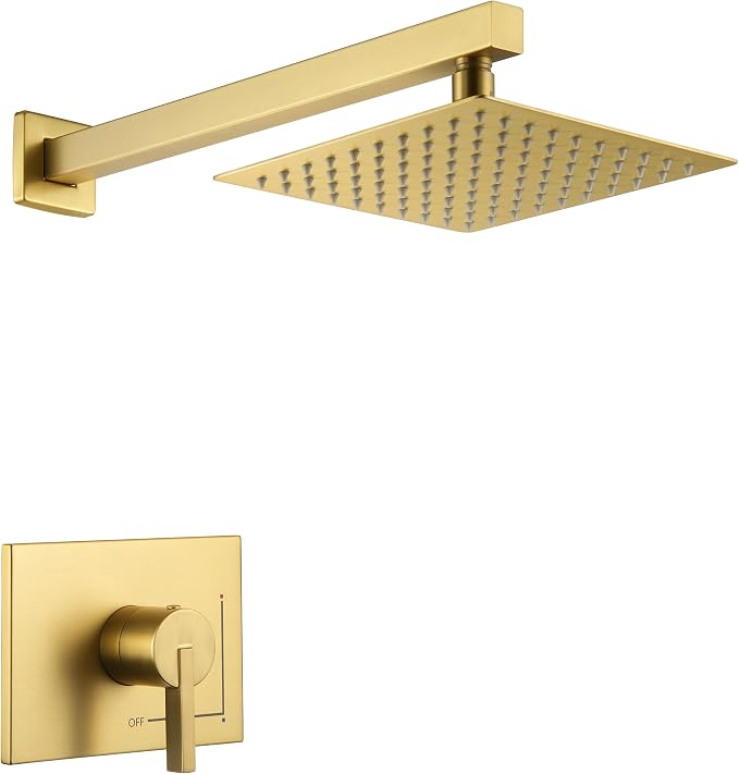 SOOOHOT Shower Faucet, Shower Faucet Set with 8-Inch Rain Shower Head, Single-Handle Shower Trim Kit, Shower Head and Handle Set （Valve Included) by SOOOHOT
