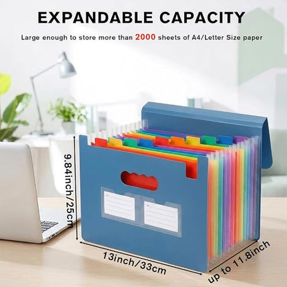 Accordion File Organizer, 13 Pockets Expanding File Folder - Image 2