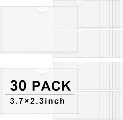 30 Pack Self-Adhesive Index Card Pockets by Chinco