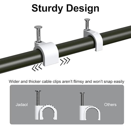 Jadaol 8mm Wide Design Cable Clips - Image 3