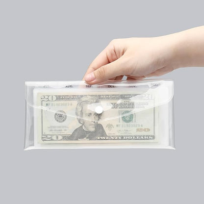 NatSumeBasics 6-Tab Clear Cash Envelope Stuffing Wallet - Image 5