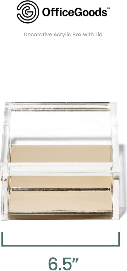 OfficeGoods Acrylic Desk Organizer w/Gold Base – Functional & Elegant Odds & - Image 4