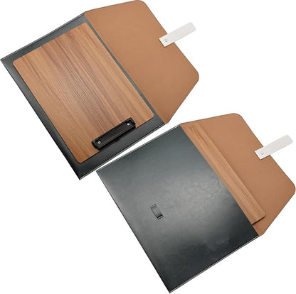 PU Leather A4 File Folder Large Document Holder Waterproof Envelope Folder Case - Image 6