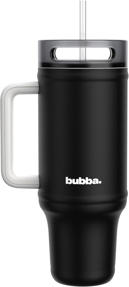 bubba 40 oz Insulated Stainless Steel Tumbler with Handle and Straw - Leakproof, Dishwasher Safe, Cup Holder Tumbler, Lead-Free and BPA-Free, Office Siren by bubbabrands