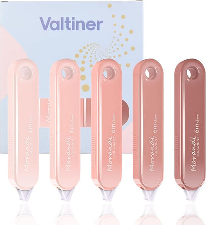 5-Piece Correction Tapes, Aesthetic Cute White Pull Out Tape, Quick Dry by Valtiner