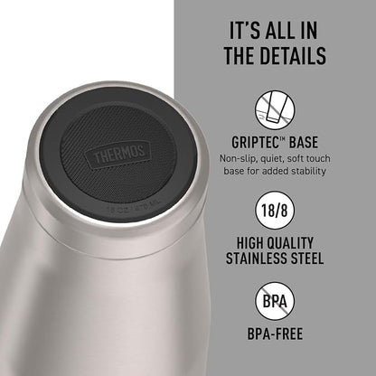 THERMOS ICON SERIES, Stainless Steel Tumbler, Matte Stainless Steel, 16 oz - Image 4