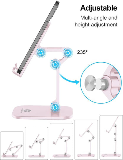 OCYCLONE Phone Stand, Adjustable Height and Angle Foldable Cell Phone Stand - Image 2