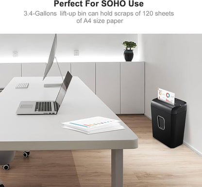 Bonsaii 6-Sheet Micro-Cut Paper Shredder, P-4 High-Security - Image 8