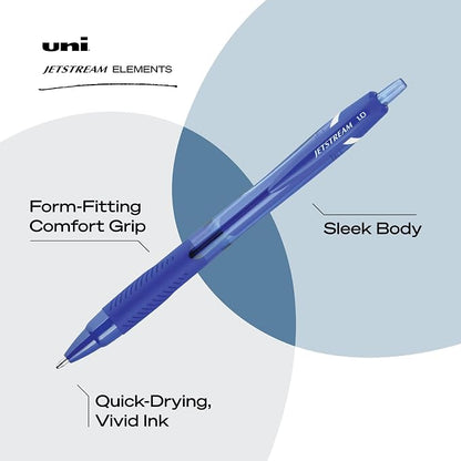 uniball Jetstream Elements Ballpoint Pens, Medium Point, 12 Pack - Image 3