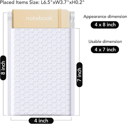 Fuxury White Bubble Mailers 4x8" 4000 Pack, Waterproof Padded Envelopes Self - Image 2