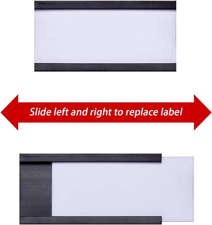 Magnetic Label Holders with Magnets, Data Card Holders with Clear Plastic - Image 4