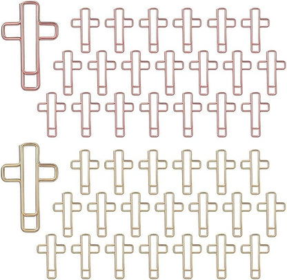 OWLFAVO 40pcs Cross Shape Paper Clips by OWLFAVO