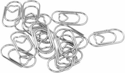 100 Pcs Silver Heart Shaped Paper Clips, Small Cute Decorative Clips - Image 4