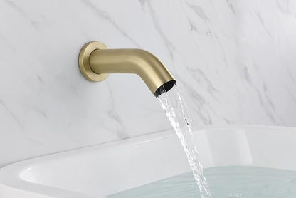 SUMERAIN Shower System with Tub Spout and Handheld Shower, Brass Rain Shower Tub Set with 8 Inches Shower Head and Rough in Valve Brushed Gold - Image 6