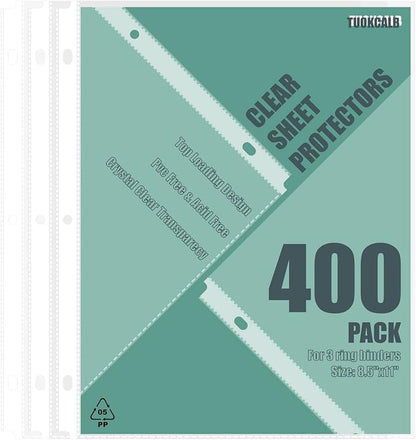 400 Pack Clear Sheet Protectors by Unknown