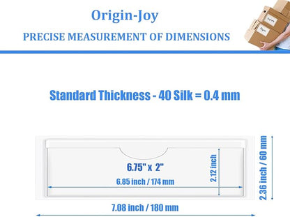 Origin-Joy 50 PCS Self-Adhesive Index Label Pockets - Image 2