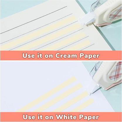 Temiary 5 Pcs Aesthetic Beige Correction Tape, Smooth Glide Quick Dry Tapes - Image 3