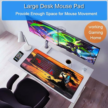 Mouse Pad Gaming, 31.5x15.7 inch Large Extended Computer Keyboard Mouse Mat - Image 6