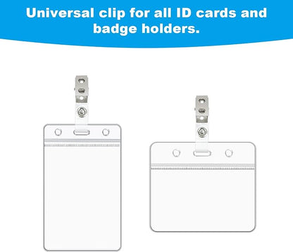 DE 100Pcs Metal Badge Clips - Image 7