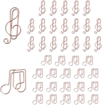 OWLFAVO Clef and Note Shape 40pcs Paper Clips by OWLFAVO