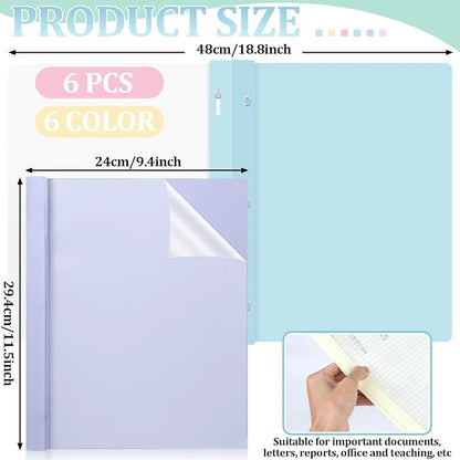 6 PCS Pastel Plastic Report Covers - Image 2