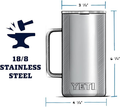 YETI Rambler 24 oz Mug, Vacuum Insulated, Stainless Steel with MagSlider Lid - Image 4