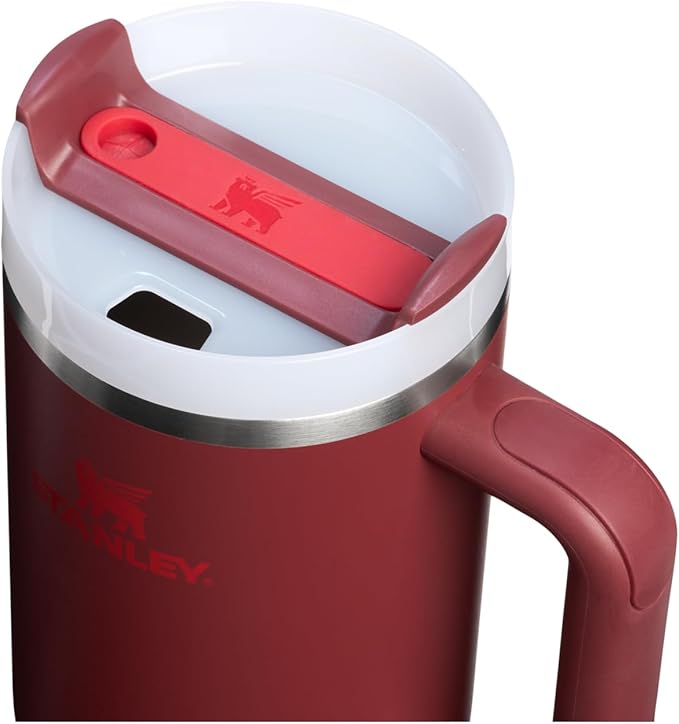 STANLEY Quencher H2.0 Flow State Tumbler, 40 oz, Cranberry | Handle and Straw | 3-Position Lid | Cup Holder Compatible for Travel | Insulated Stainless Steel Cup | BPA-Free - Image 2