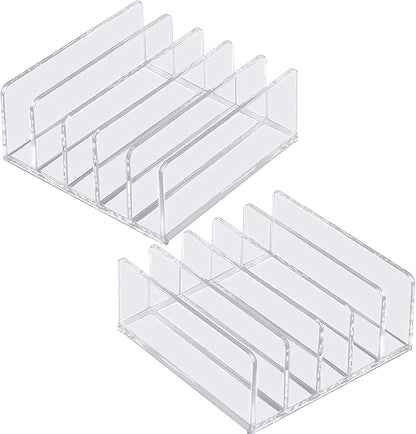 Acrylic Mail Organizer for Sorting Mail, Business Card 2Pack, 5 Slots Mail - Image 5