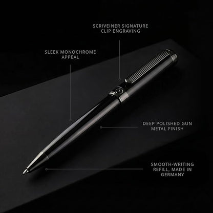 Scriveiner Gun-Metal Lacquer Ballpoint Pen - Image 5