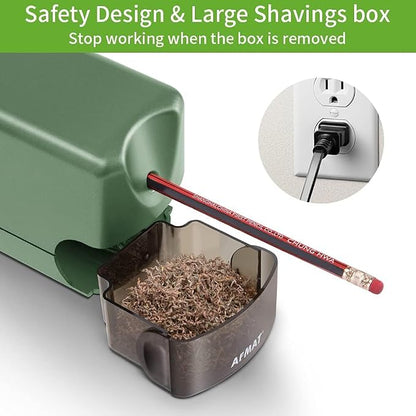 AFMAT 2 Pack Electric Pencil Sharpener, Heavy Duty Pencil Sharpener - Image 6