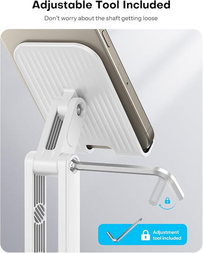 OMOTON Cell Phone Stand for Desk, 2 Pack Adjustable Foldable Phone Holder - Image 4