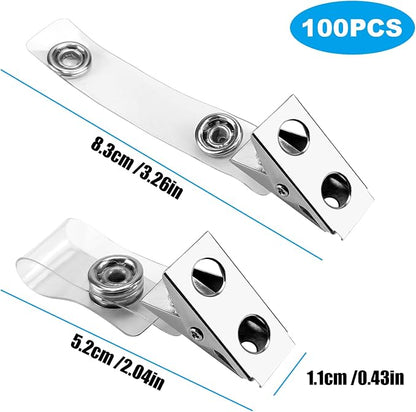 DE 100Pcs Metal Badge Clips - Image 2