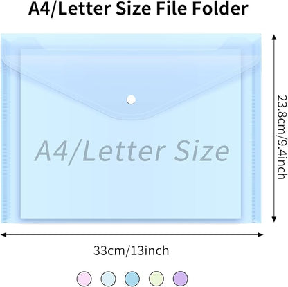 EOOUT 5pcs Plastic Envelopes Folders, Plastic Poly Folders - Image 2