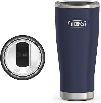 THERMOS ICON SERIES, Stainless Steel Tumbler with Slide Lock, 24 Ounce, Mystic Navy by Thermos