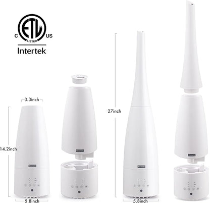 Warm and Cool Mist Humidifier for Home/Bedroom with Remote Control 2.3L Smart Air Humidifier for Desk/Office/Bedroom 25dB Whisper Quiet with Auto Shut off - Image 4