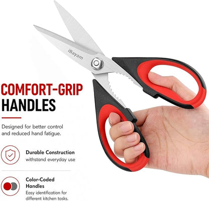 iBayam Kitchen Scissors All Purpose Heavy Duty 2 Pack - Image 5