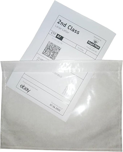 LabelMore 6" x 9" Clear Adhesive Packing List Envelopes Pouch by LabelMore