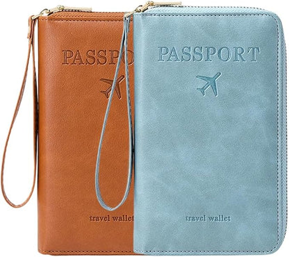 Multi-Functional RFID Passport Wallet, RFID Passport Holder by LECDOA