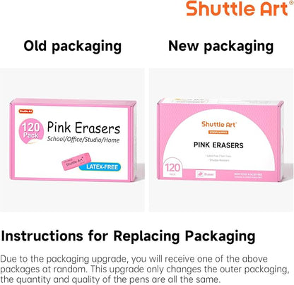 Pink Erasers, Shuttle Art 120 Pack Pink Erasers Bulk - Image 8