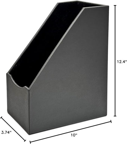 UnionBasic Magazine File Holder, Leatherette Desktop Document Organizer - Image 9