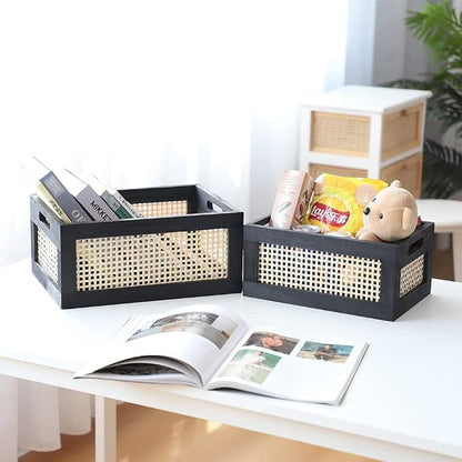 Wood Baskets, Rattan Storage Baskets - Image 4
