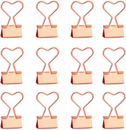Rose Gold Metal Binder Clips - Image 2