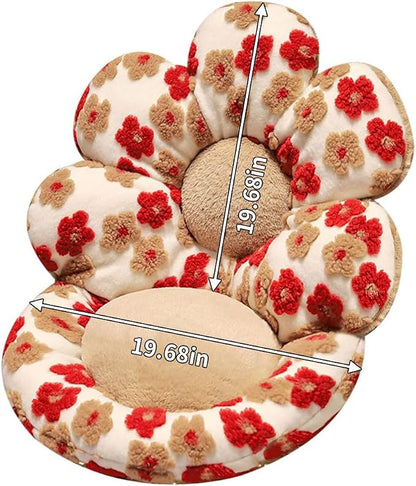 Flower Chair Cushion with Backrest Comfortable Office Chair Pad Student - Image 2