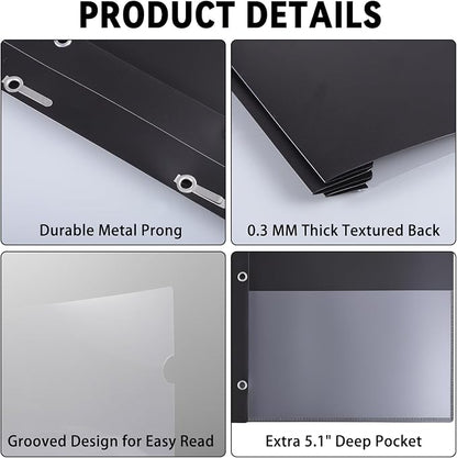 10 Pack Report Covers with 3-Prong Fasteners, Presentation Folders Letter - Image 3