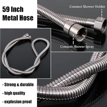 Shower Faucet Set with Tub Spout Brushed Nickel 10 Inch Rainfall Shower 4 Setting Spray Mixer Shower System Modern Luxury Wall Mounted Tub Shower Faucet Set Rough-in Valve Body (Brushed Nickel) - Image 8