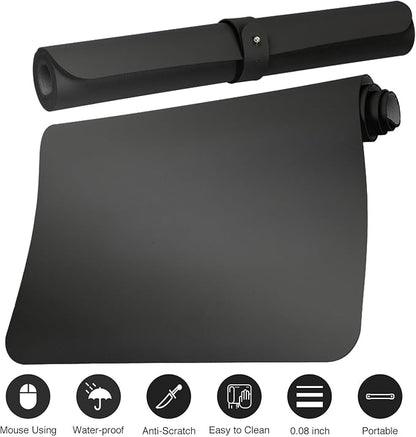 Boutilon Leather Desk Pad Protector, Non-Slip Mouse Pad, Laptop Desk Pad - Image 3
