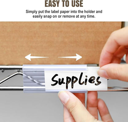 Lenink 30Pcs Wire Shelf Label Holders, Plastic Wire Rack Label Holder, - Image 3