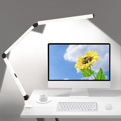 Micomlan LED Desk Lamp with Clamp, Dual Light Table Lamp with Adjustable Swing by Micomlan