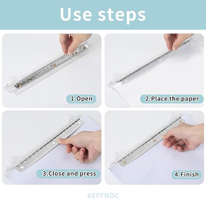 AEFFNOC 3 Hole Punch, Portable 3 Hole Puncher - Image 7