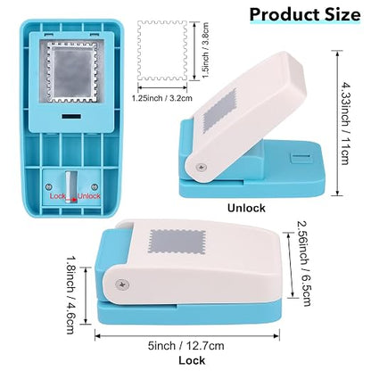 Stamp Punch, 1.5X1.25 inch Large Rectangular Postage Stamp Punch, Lever Paper - Image 3